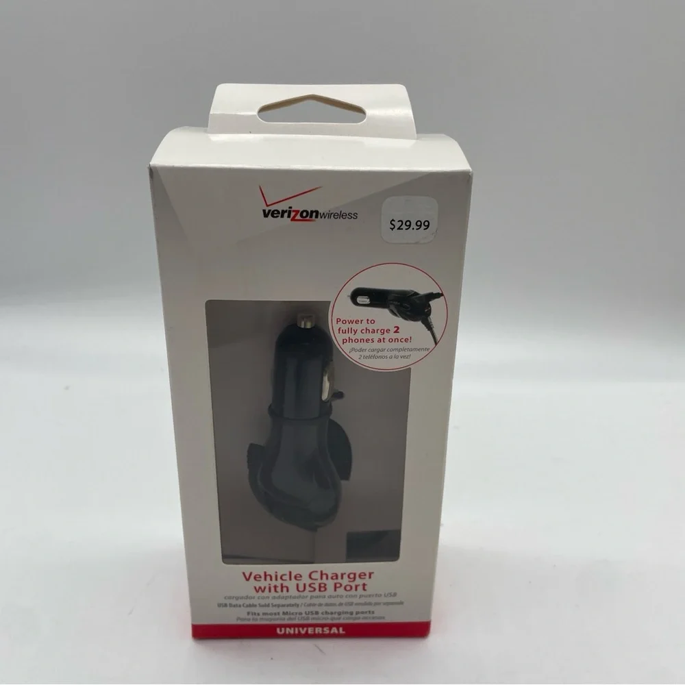 Verizon Car Vehicle Charger With USB Port Universal New